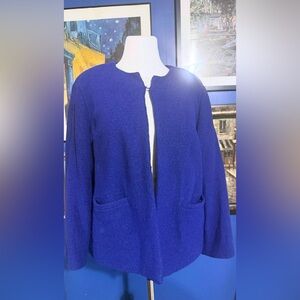 Relativity Women's Royal Blue Open-Front Blazer